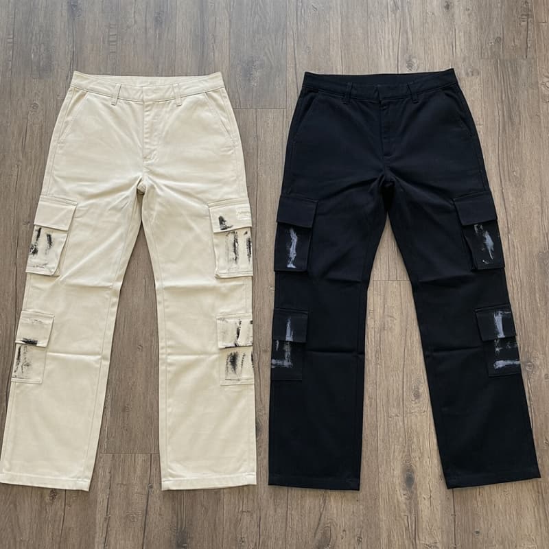 شلوار کارگو شش جیب پایین زیپ مدل sami-مشکی